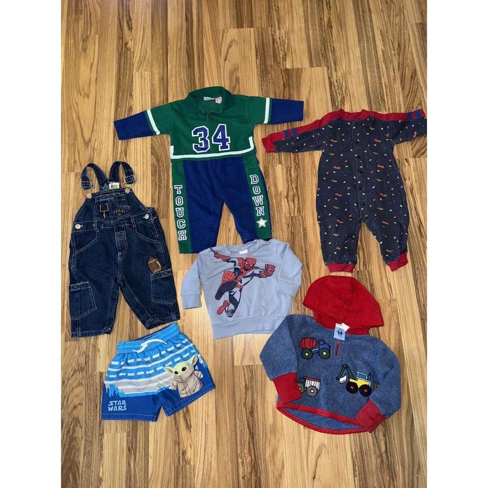 MiniWear Baby Paris Okie Dokie Marvel Kidz Rule Star‎ Wars Lot 12 M Romper Y2K